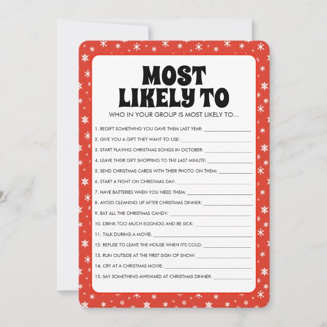 Cartes Pour Fêtes Annuelles Les flocons de neige sur Noël rouge Les plus susce (Devant)