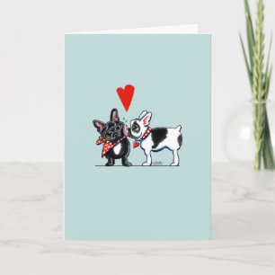 Cartes Pour Fêtes Annuelles Les Français embrassent les Français mignons