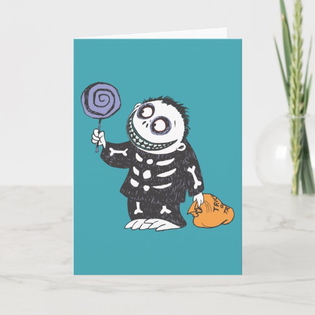Cartes Pour Fêtes Annuelles Les Garçons d'Oogie | Baril avec bonbon (Devant)