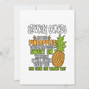 Cartes Pour Fêtes Annuelles Les Gardes De Sécurité Sont Comme Des Ananas.