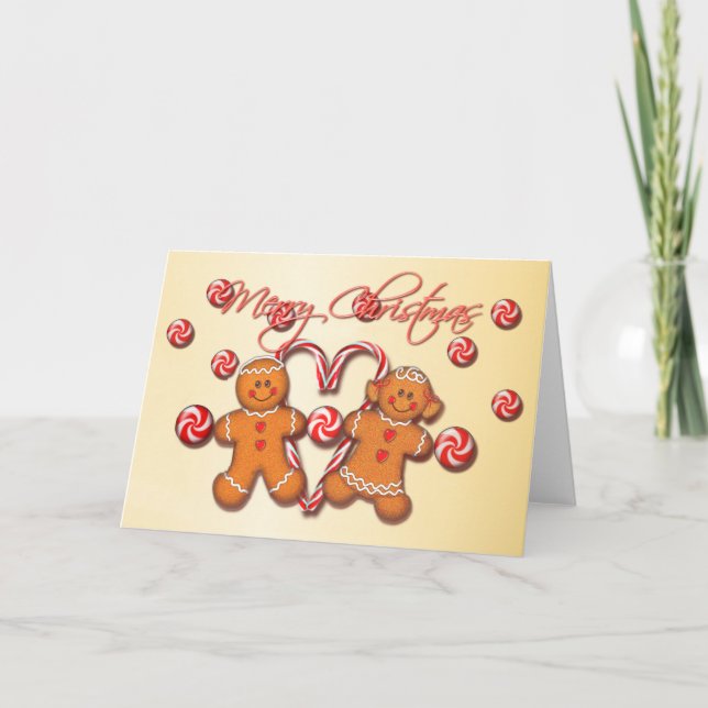 CARTES POUR FÊTES ANNUELLES LES GOSSES DE GINGERBREAD PAR SHARON SHARPE (Devant)