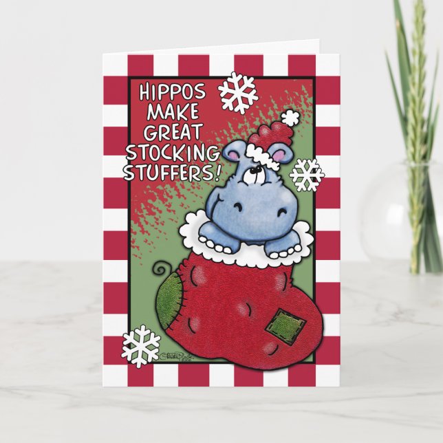Cartes Pour Fêtes Annuelles Les hippopotames deviennent de grands fourrés (Devant)