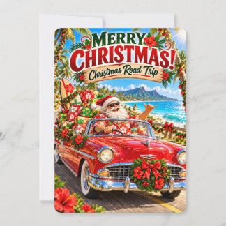 Cartes Pour Fêtes Annuelles Les joyeuses aventures du Père Noël | Road Trip de