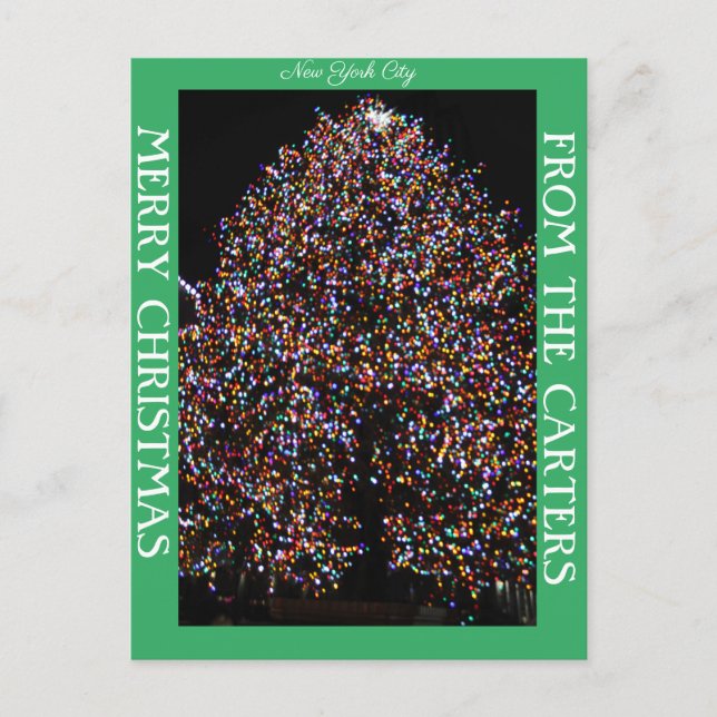 CARTES POUR FÊTES ANNUELLES LES LUMIÈRES DE NOËL À LA ROCHE NOËL (Devant)