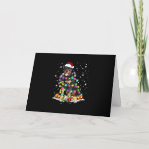 Cartes Pour Fêtes Annuelles Les lumières des arbres de Noël de la Père Noël Ro