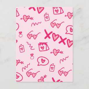 Cartes Pour Fêtes Annuelles Les lunettes de soleil Xoxo anneau coeur rose tran