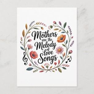 Cartes Pour Fêtes Annuelles Les mères sont la mélodie des chansons d'amour