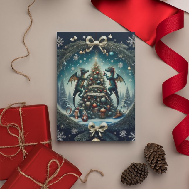 Cartes Pour Fêtes Annuelles Les merveilles de Noël des Dragons (Créateur téléchargé)