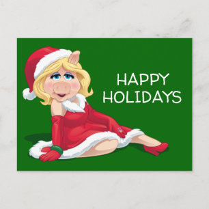 Cartes Pour Fêtes Annuelles Les Muppets   Miss Piggy Père Noël