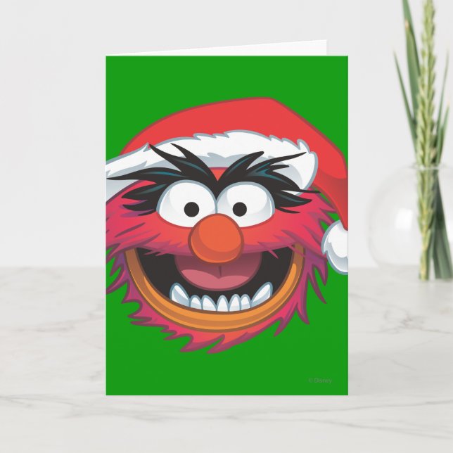 Cartes Pour Fêtes Annuelles Les Muppets | Visage animal de Noël (Devant)