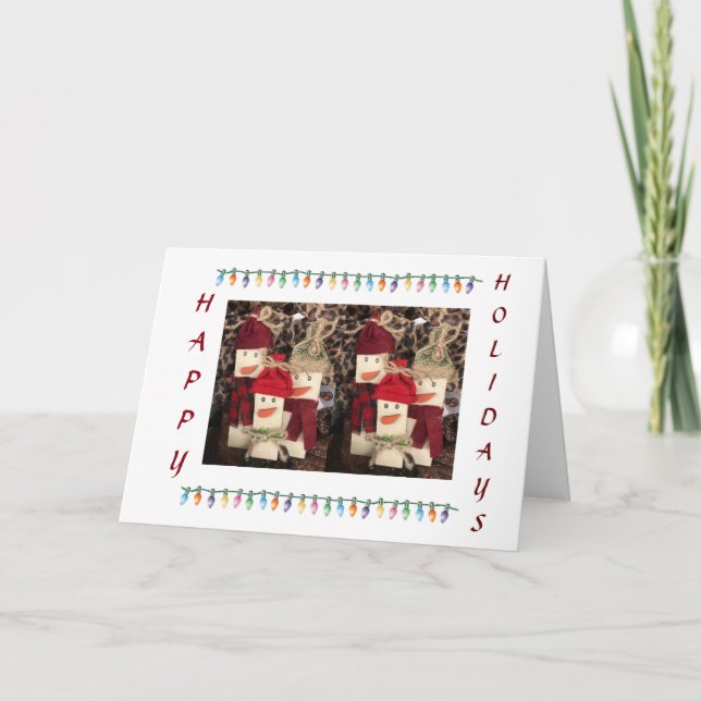 CARTES POUR FÊTES ANNUELLES ***LES NEIGES SONT SI PRÊTES POUR NOËL*** (Devant)