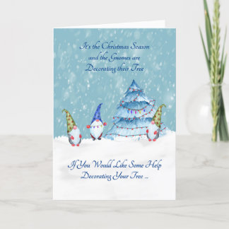 Cartes Pour Fêtes Annuelles Les nomes décorent leur sapin de Noël