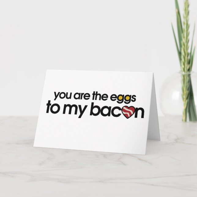 Cartes Pour Fêtes Annuelles Les oeufs à mon Bacon (Devant)