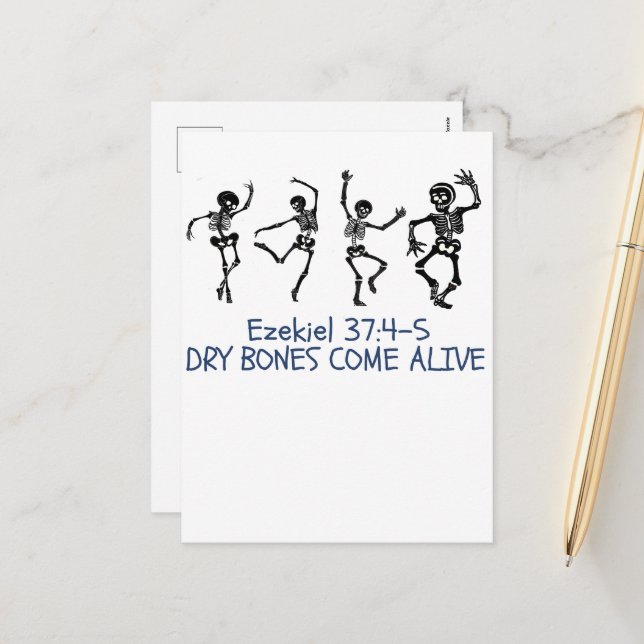 Cartes Pour Fêtes Annuelles Les os Sec Viennent Vivre Drôle Halloween Chrétien (Devant/Arrière en situation)