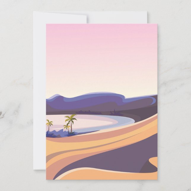 Cartes Pour Fêtes Annuelles Les paysages d'Oasis (Devant)