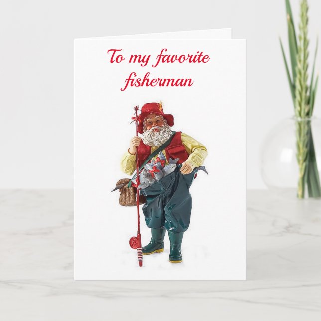 CARTES POUR FÊTES ANNUELLES LES PÊCHEURS ET LES SPÉCIAUX ONT NAISSANCE EN DÉCE (Devant)
