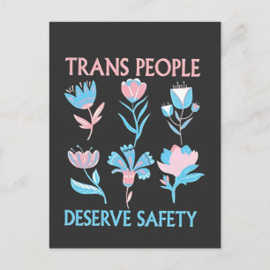 Cartes Pour Fêtes Annuelles Les personnes trans méritent la Fierté de sécurité