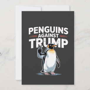 Cartes Pour Fêtes Annuelles Les pingouins contre Trump Anti Trump Résistent au
