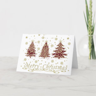 Cartes Pour Fêtes Annuelles Les pins de Noël modernes décorés
