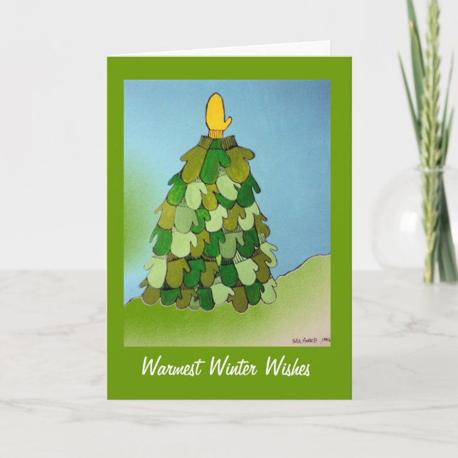 Cartes Pour Fêtes Annuelles Les plus chauds souhaits d'hiver (Devant)