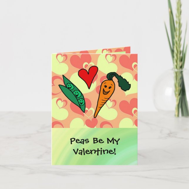 Cartes Pour Fêtes Annuelles Les pois soient mon Valentine (Devant)