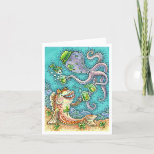 Cartes Pour Fêtes Annuelles LES POISSONS ET LES POISSONS DE St. PADDY CHÈQUES 