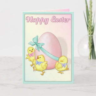 Cartes Pour Fêtes Annuelles Les poussins fêtent Pâques