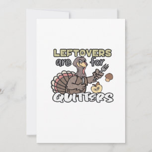 Cartes Pour Fêtes Annuelles Les restes de dinde de Thanksgiving sont pour les 
