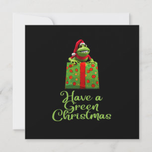 CARTES POUR FÊTES ANNUELLES LES ROGS, ONT UN NOËL VERT, NOËL FROG