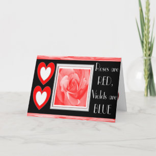 Cartes Pour Fêtes Annuelles Les roses sont des Violets ROUGES BLEUS...