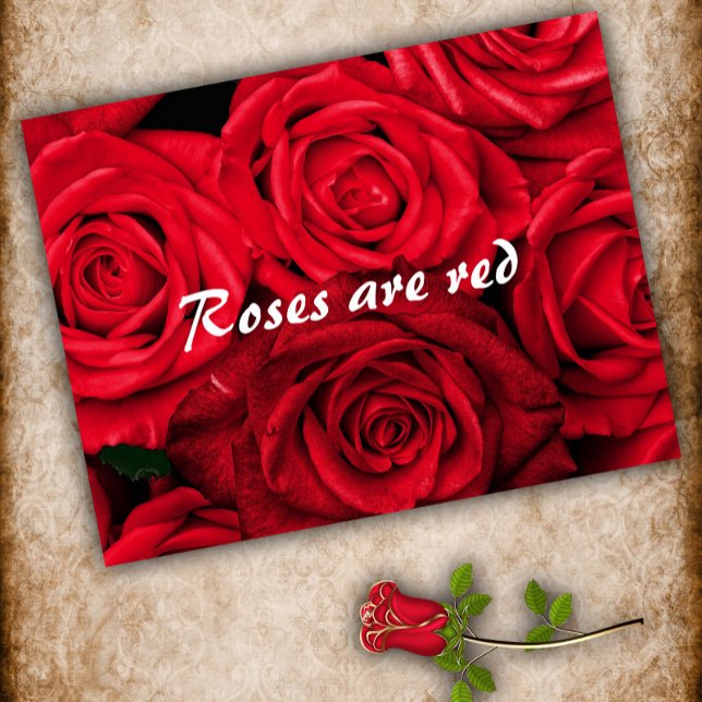 Cartes Pour Fêtes Annuelles Les roses sont la Saint Valentin Rouge (Créateur téléchargé)