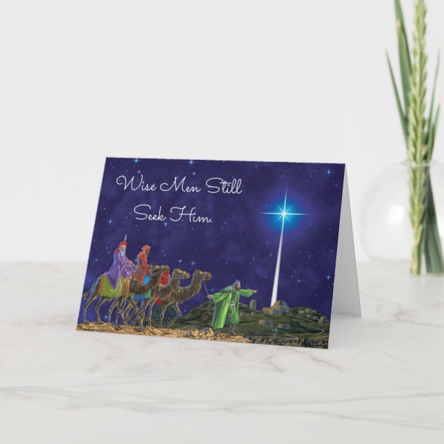 Cartes Pour Fêtes Annuelles Les sages le cherchent toujours (Devant)