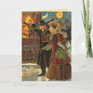 Cartes Pour Fêtes Annuelles Les salutations vintages de nouvelle année