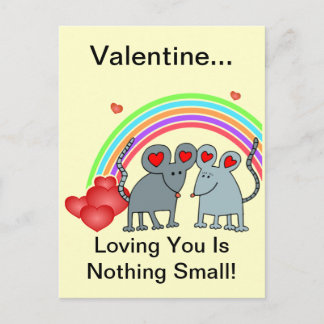 Cartes Pour Fêtes Annuelles Les souris en amour Valentines