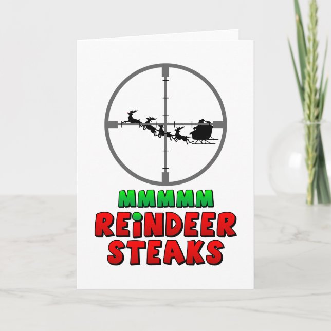 Cartes Pour Fêtes Annuelles Les Steaks de rennes (Devant)