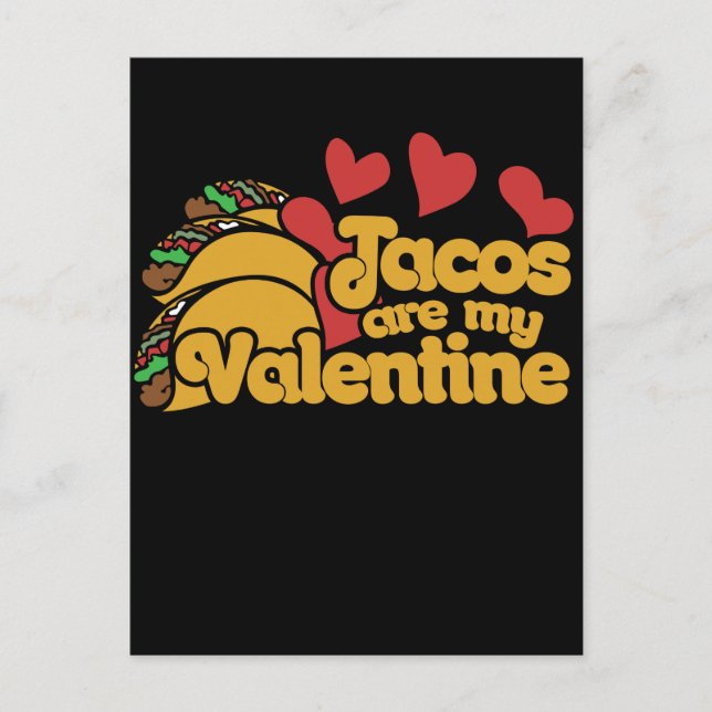 Cartes Pour Fêtes Annuelles les tacos sont mignons pour ma valentine (Devant)