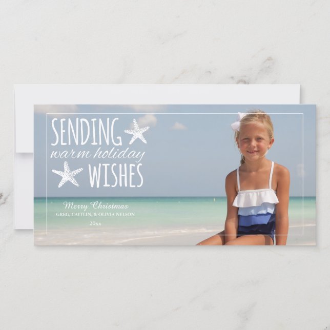 Cartes Pour Fêtes Annuelles Les vacances chaudes souhaitent à | la salutation (Devant)
