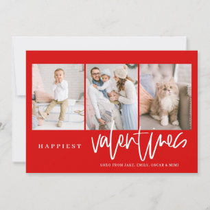 Cartes Pour Fêtes Annuelles Les valentines les plus heureuses Lettres Rouge Ph