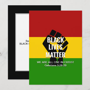 Cartes Pour Fêtes Annuelles LES VIES NOIRES COMPTENT TOUTES CHEZ CHRIST Christ