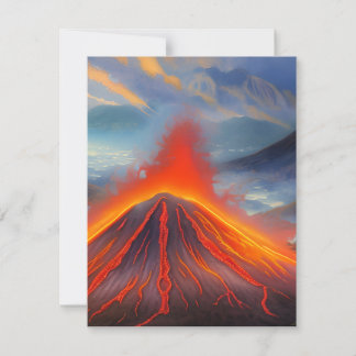 Cartes Pour Fêtes Annuelles Les volcans sont des caractéristiques géologiques 