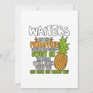 Cartes Pour Fêtes Annuelles Les Waiters Sont Comme Des Ananas.
