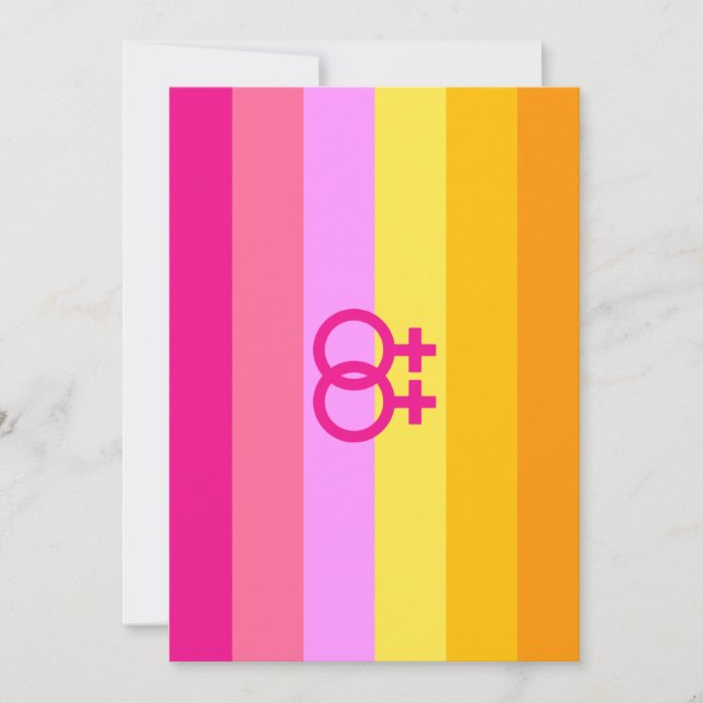 Cartes Pour Fêtes Annuelles Lesbienne Dawn Pride Femmes qui aiment les femmes (Devant)