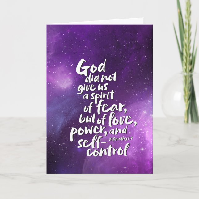 Cartes Pour Fêtes Annuelles L'Esprit d'Amour de DIEU - AUCUNE PEUR - Chrétien (Devant)
