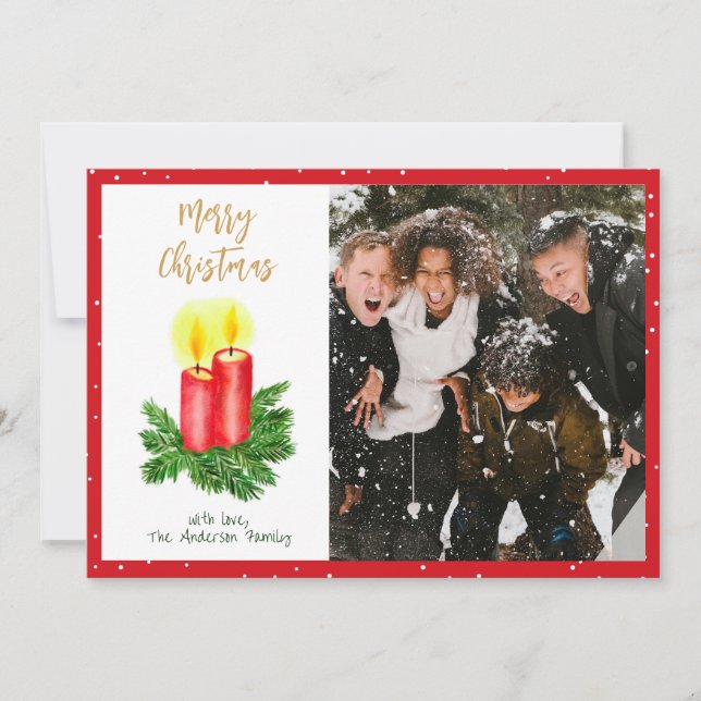Cartes Pour Fêtes Annuelles L'esprit des bougies de l'Avent de Noël Photo (Devant)