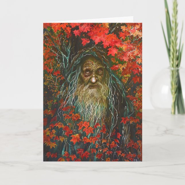 Cartes Pour Fêtes Annuelles L'esprit forestier Halloween (Devant)
