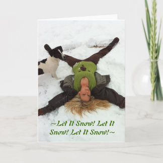 Cartes Pour Fêtes Annuelles ~Let il neige ! Laissez lui neiger ! Laissez lui