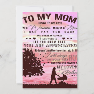 Cartes Pour Fêtes Annuelles Lettre à ma mère   Lettre à la famille