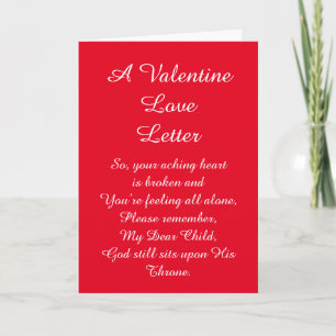 Cartes Pour Fêtes Annuelles Lettre d'amour Christian Valentine