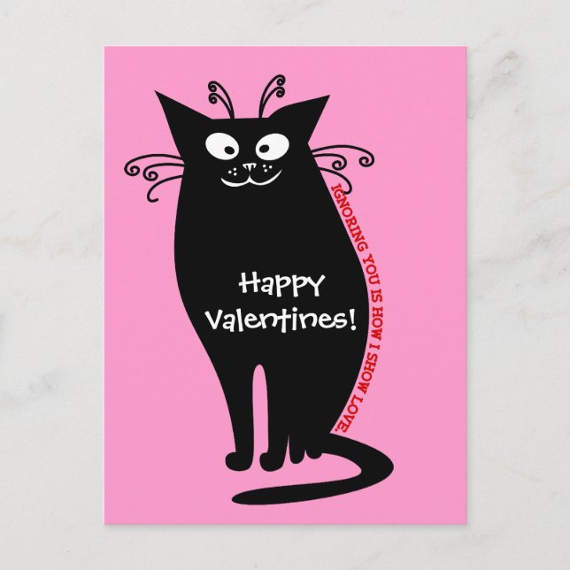 Cartes Pour Fêtes Annuelles Lettre d'amour de mon chat (Devant)
