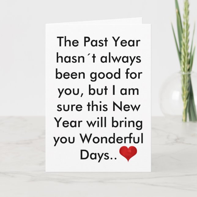 Cartes Pour Fêtes Annuelles Lettre de l'année passée, Bonne année Inspirationn (Devant)